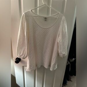 white eyelet blouse.  Size Xl